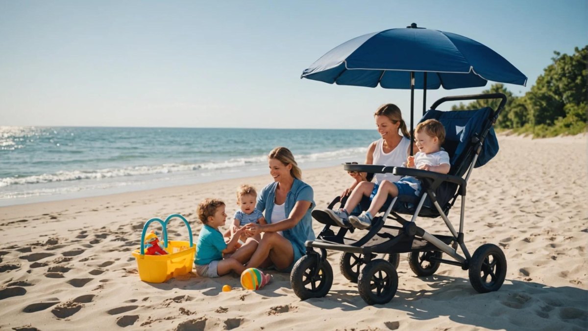 Baby beach essentials setup