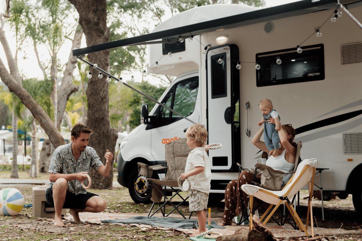 Toddlers at RV campground