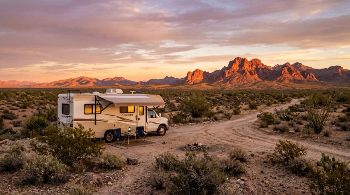RV boondocking on BLM land