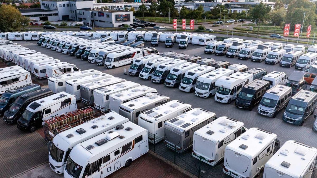 RV models at dealership