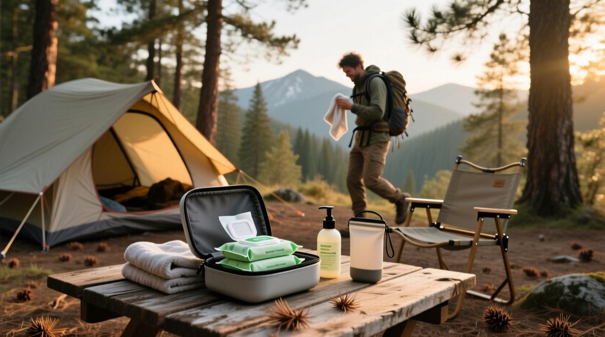 Camping hygiene supplies kit