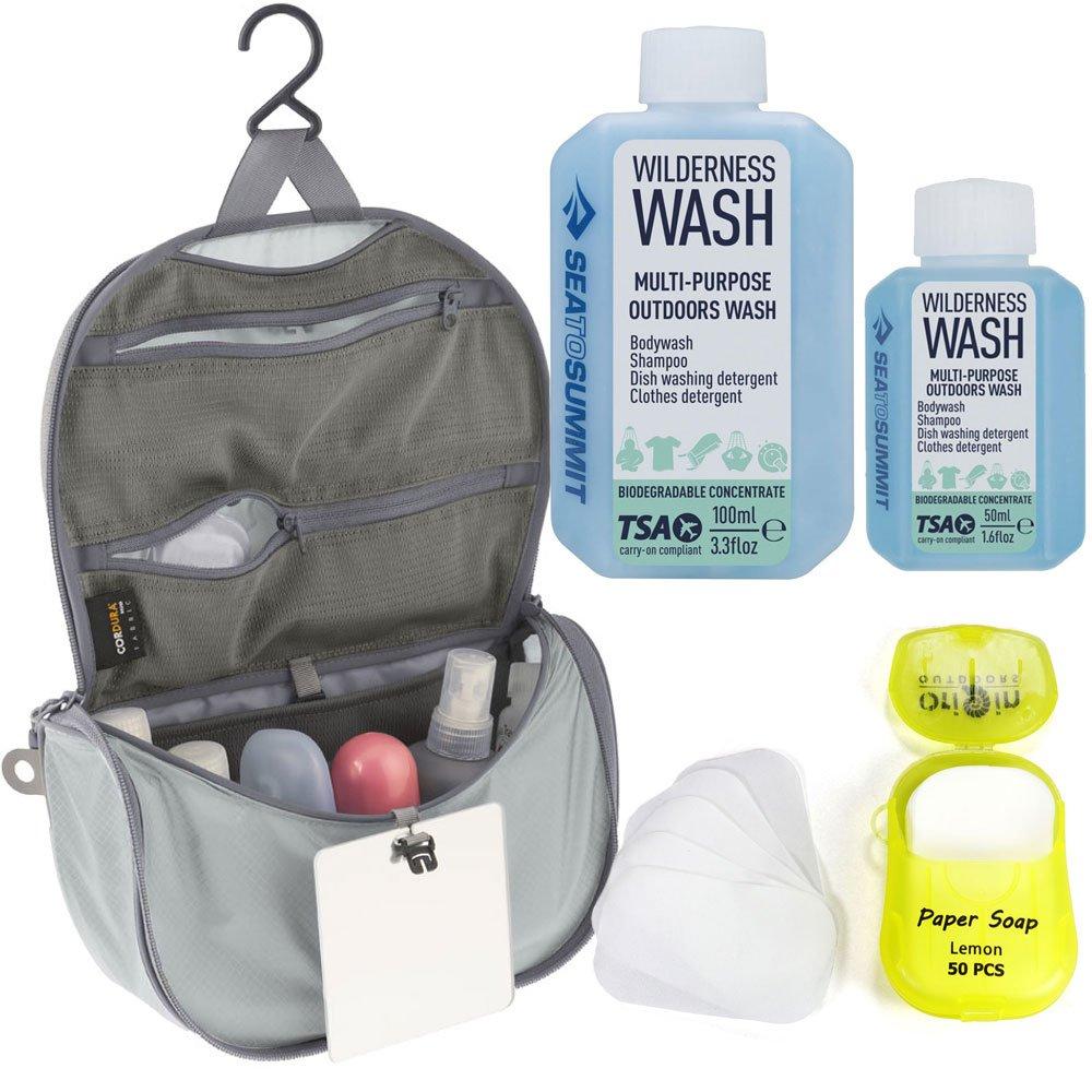 Backpacking hygiene supplies kit