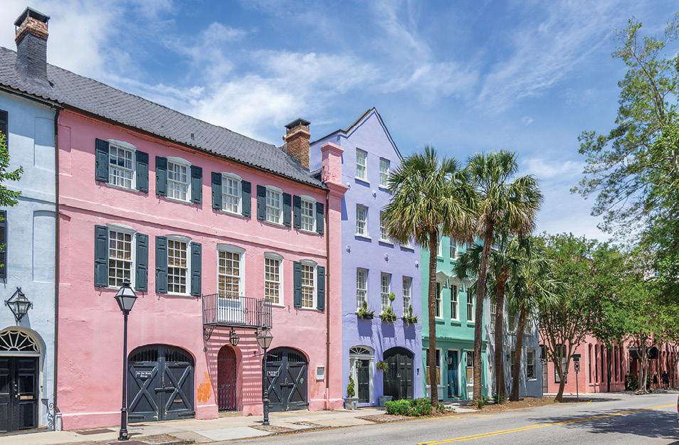 Charleston historic colorful homes
