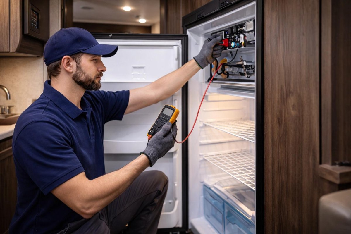 RV appliances and propane inspection