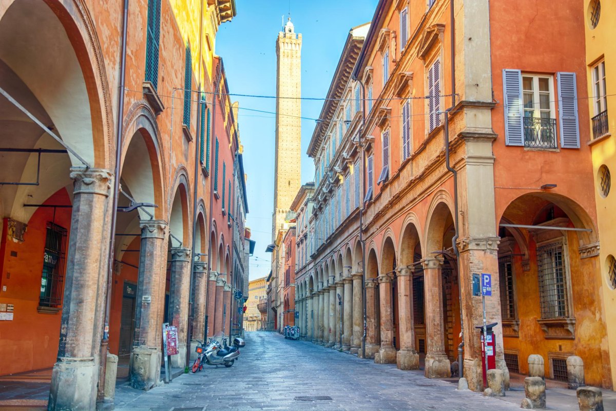 Historic Italian city street view
