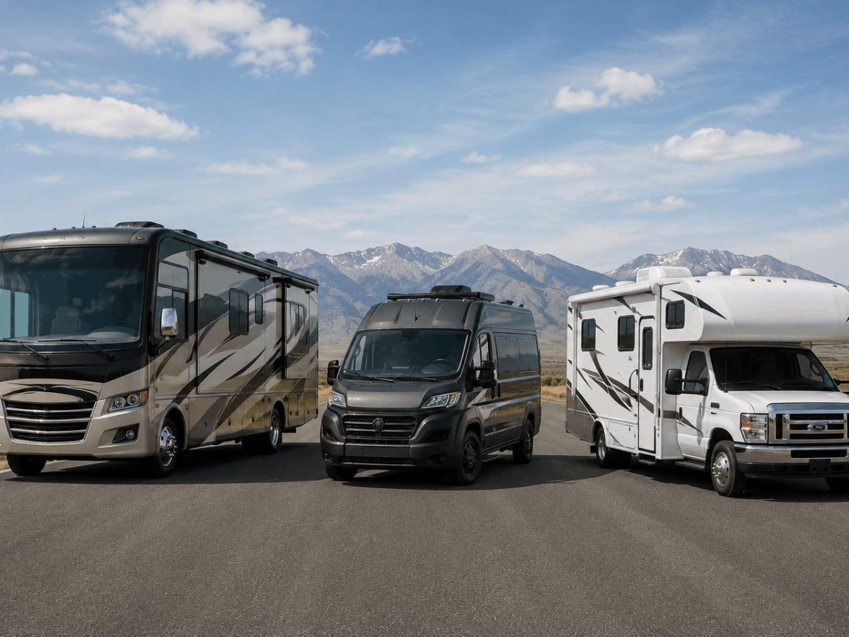Different RV sizes parked together