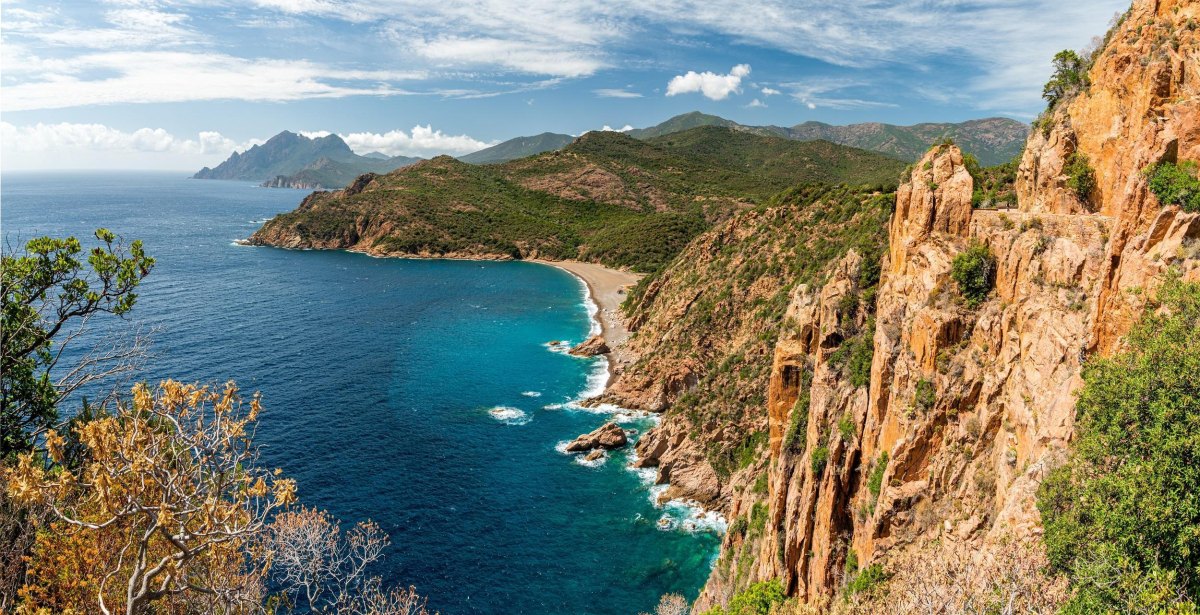 Corsica mountains sea coast