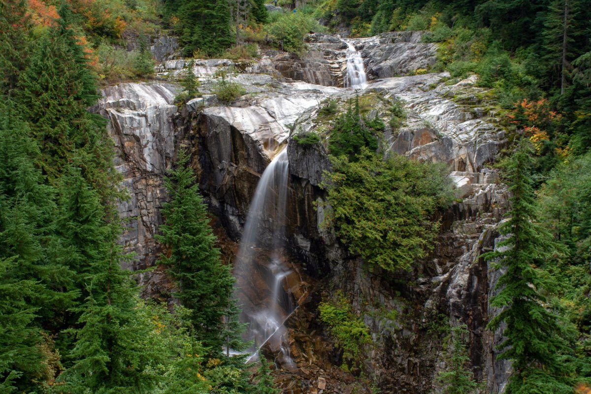 Denny Creek waterfall rocks