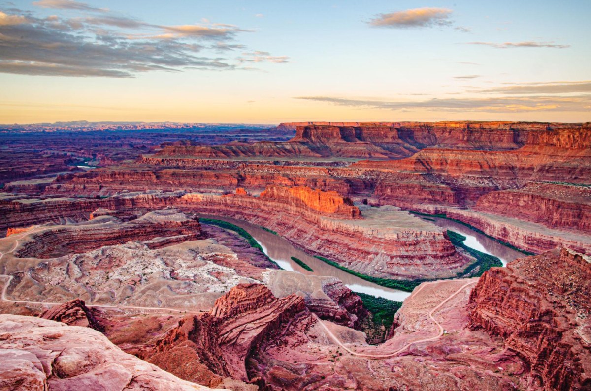Red rock desert national park landscape