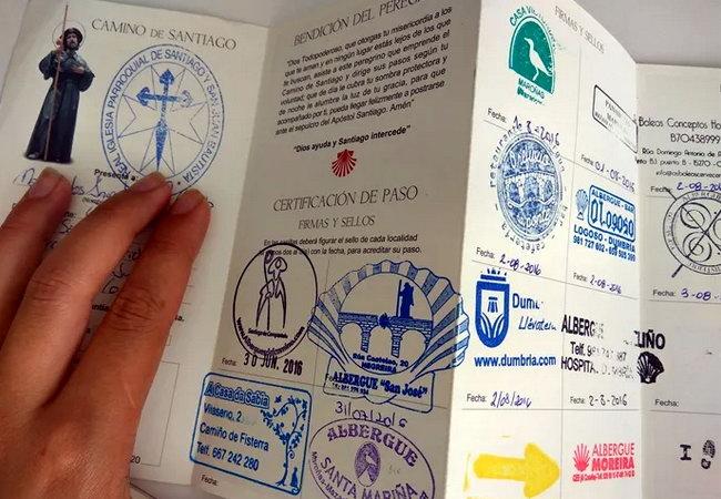 Camino credential and travel documents