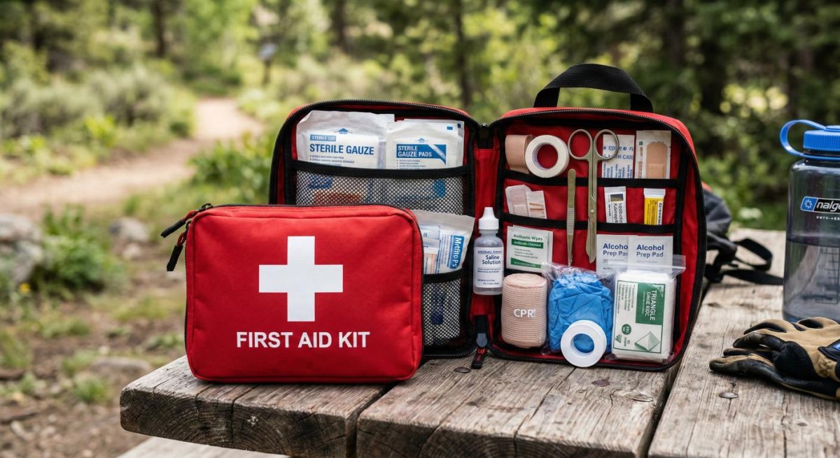 Camping first aid emergency kit