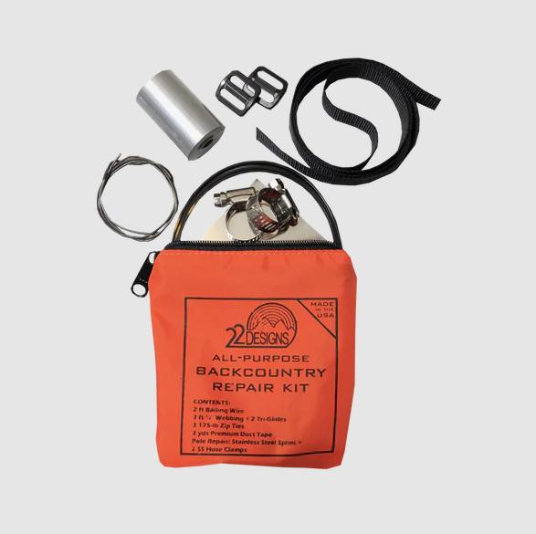Backpacking repair kit tools