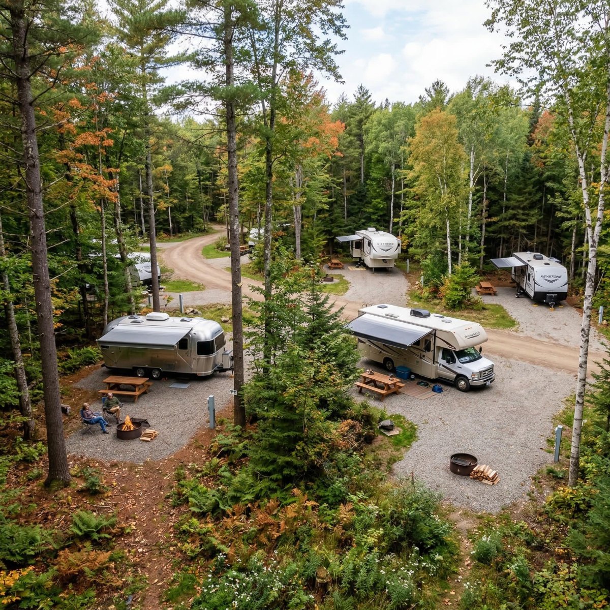 RV campground neighbors enjoying campsite etiquette