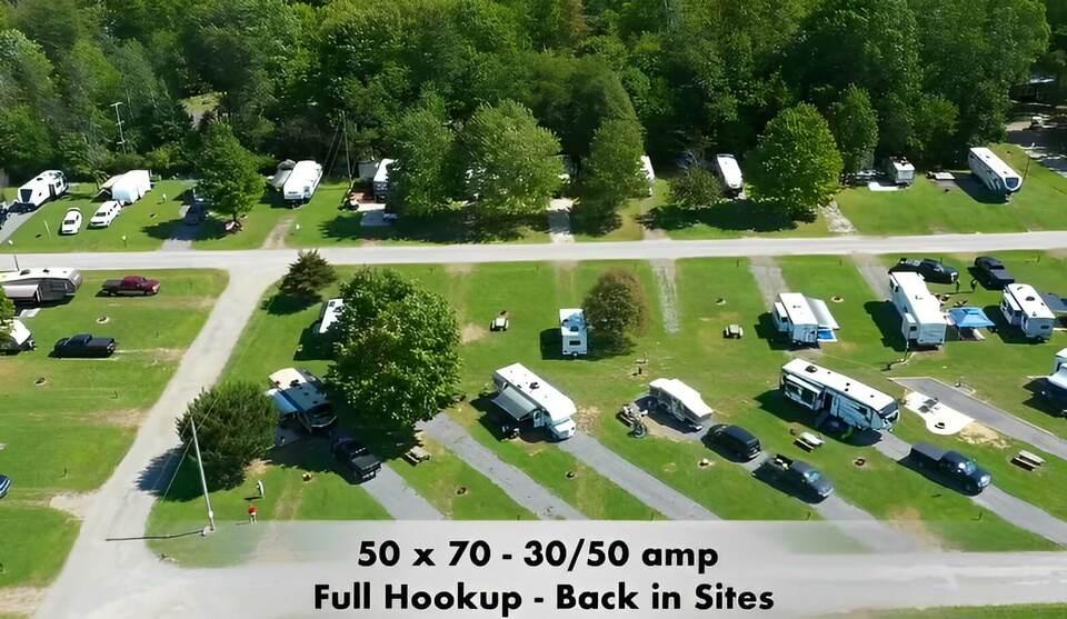 RV campsite with hookups