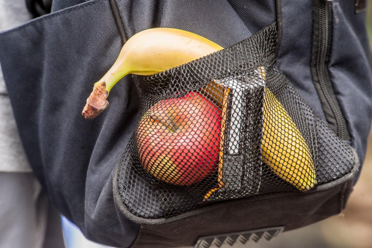 Fresh fruit packed for hiking