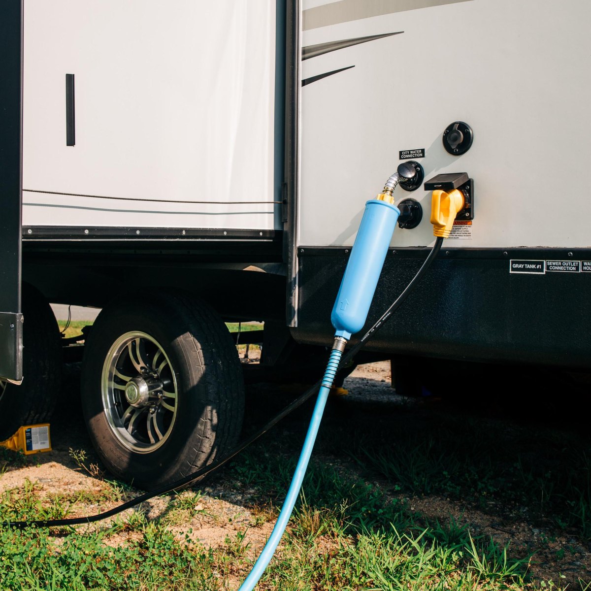 RV fresh water hose and supplies