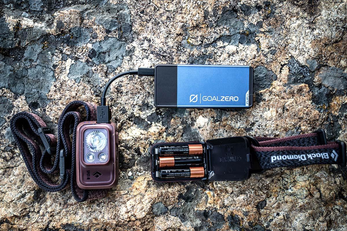 Headlamp and hiking electronics