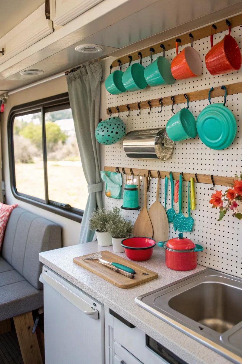 Organized RV kitchen