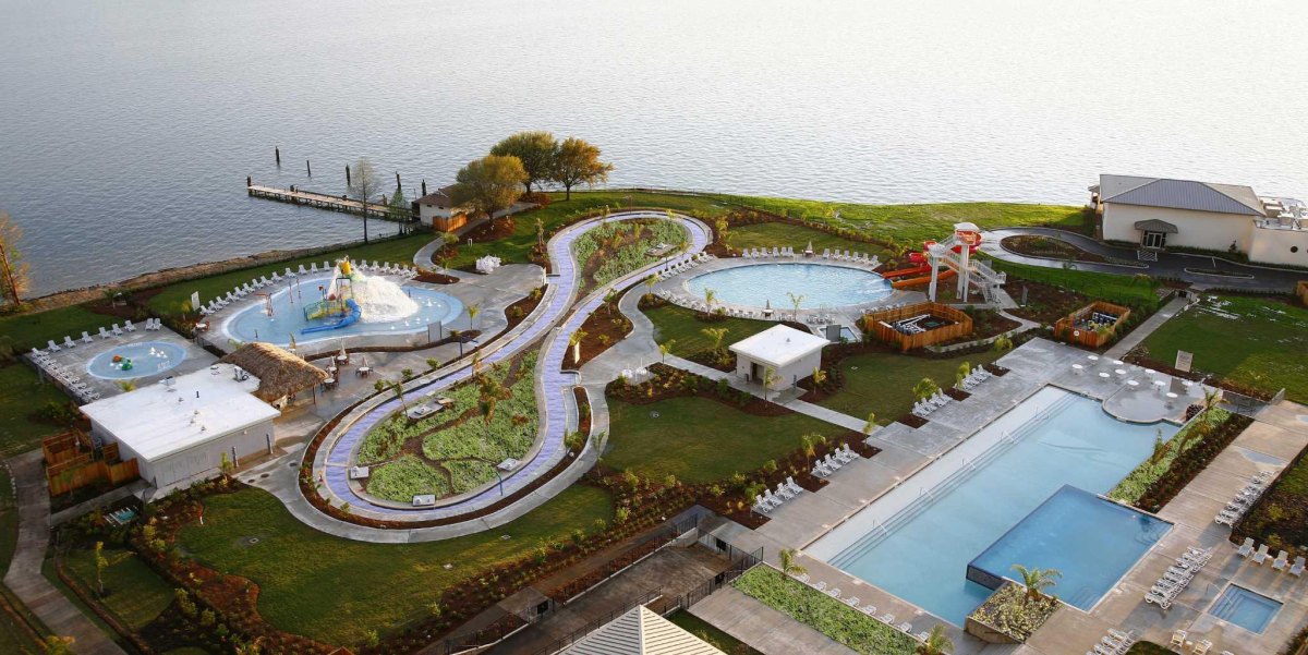 RV parks with lazy rivers nature resort pool landscape