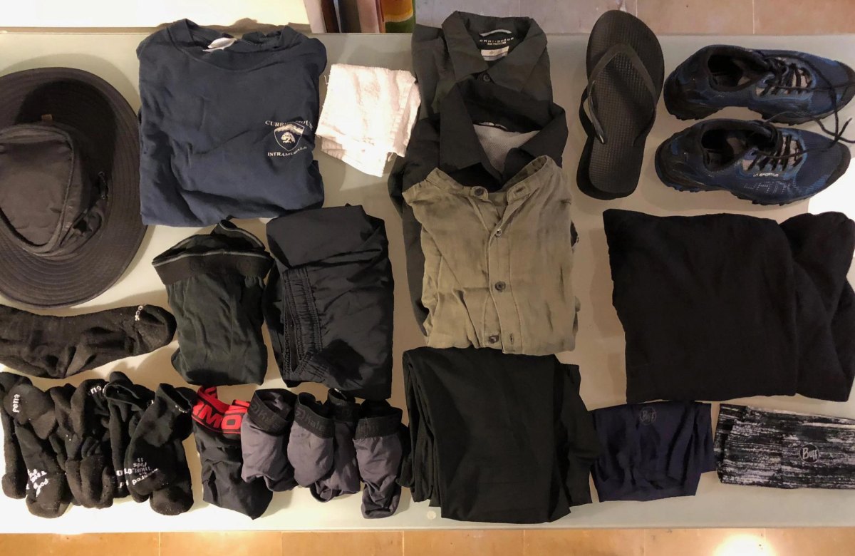 Lightweight hiking clothes for pilgrims