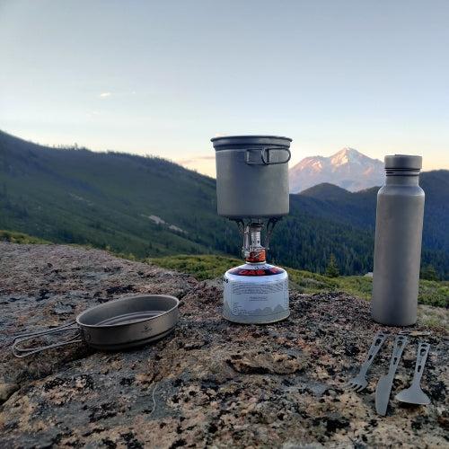 Ultralight backpacking checklist compact stove cooking setup