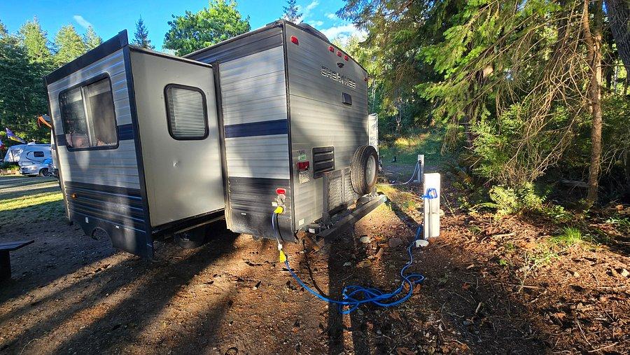 RV water and electric hookups