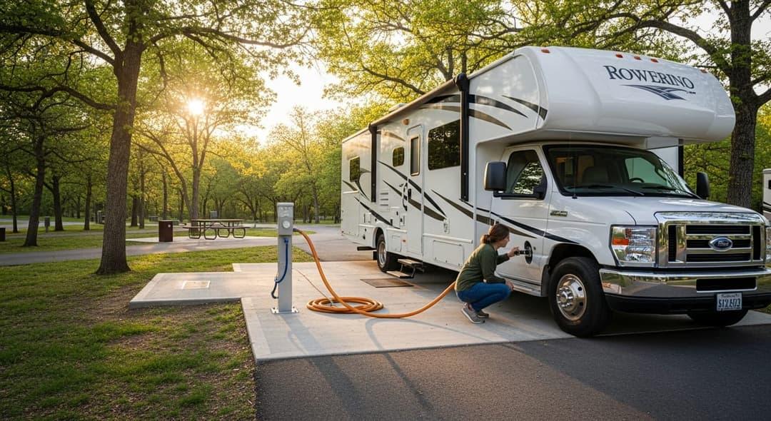 RV water sewer hookup