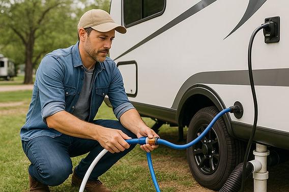 RV water and sewer hookups