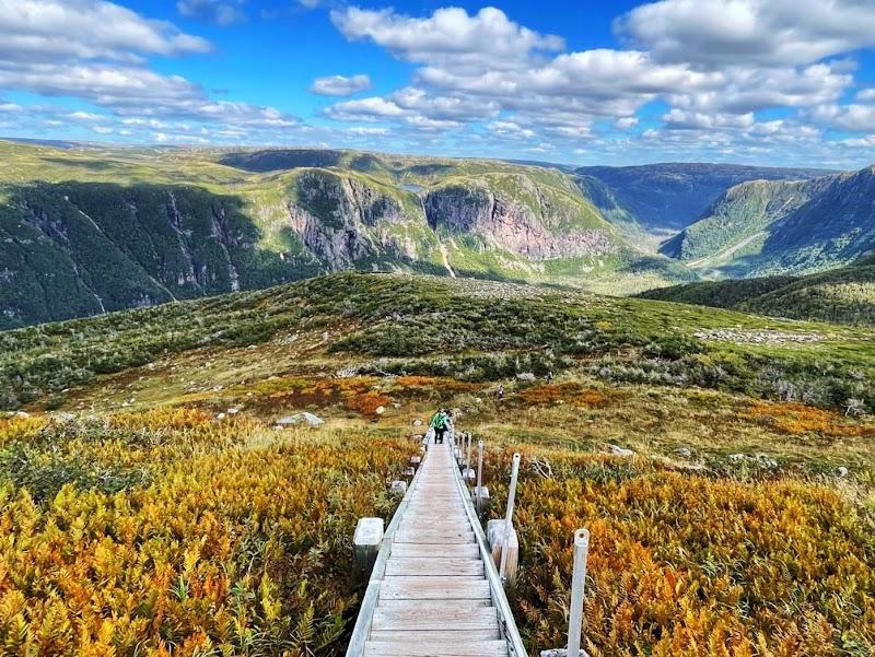 Gros Morne autumn hiking trail Newfoundland