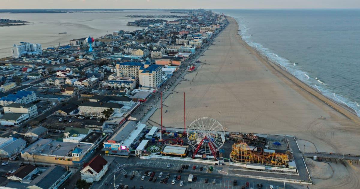 Ocean City Maryland boardwalk beach