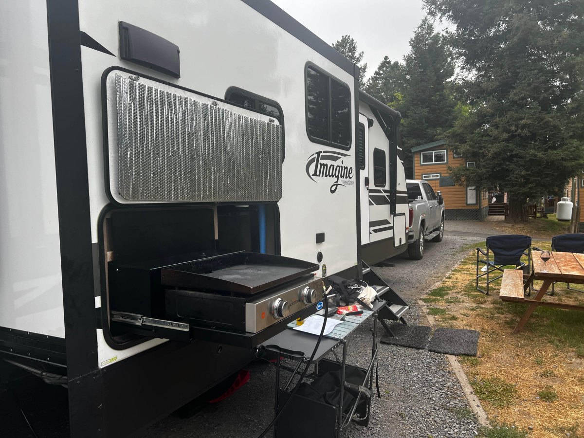 RV outdoor grill cooking gear