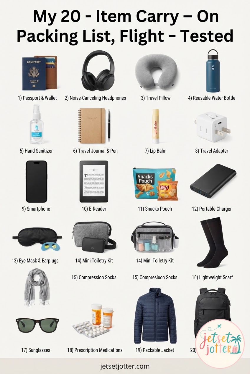 My 20 - Item Carry - On Packing List, Flight - Tested For
