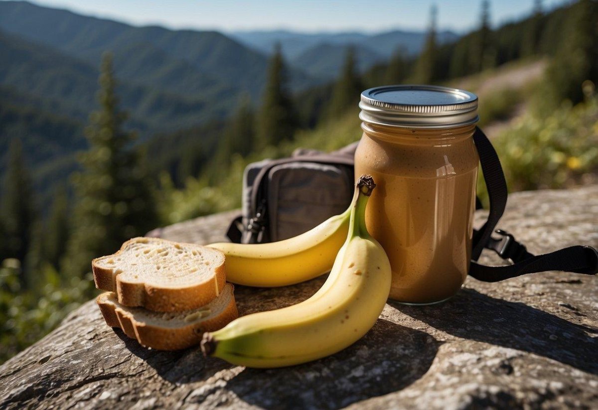 Peanut butter sandwich trail snack