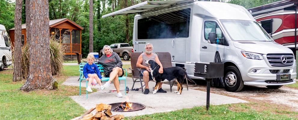 Dog friendly RV family camping