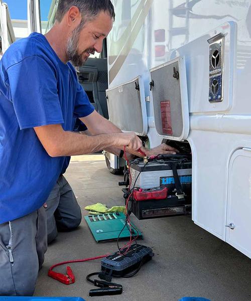 RV battery reconnect after storage