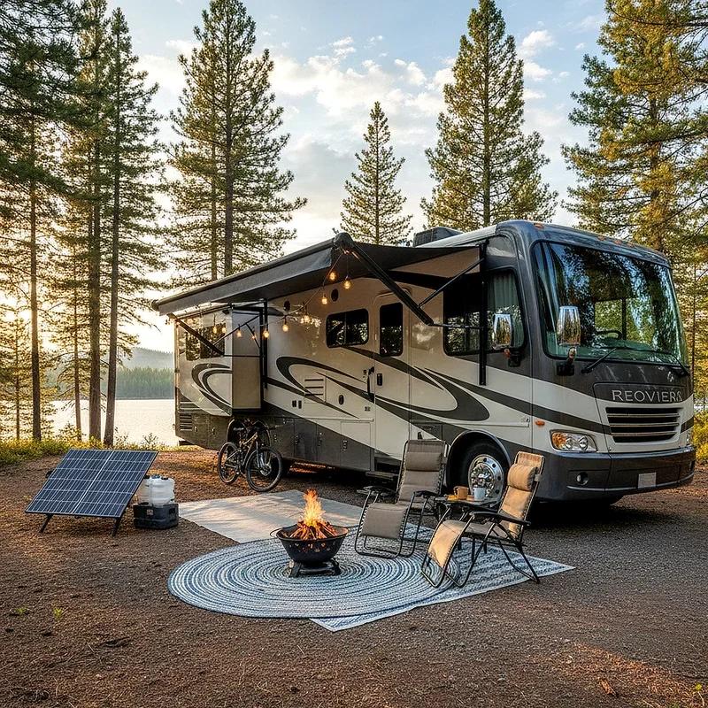 Long term RV travelers campsite