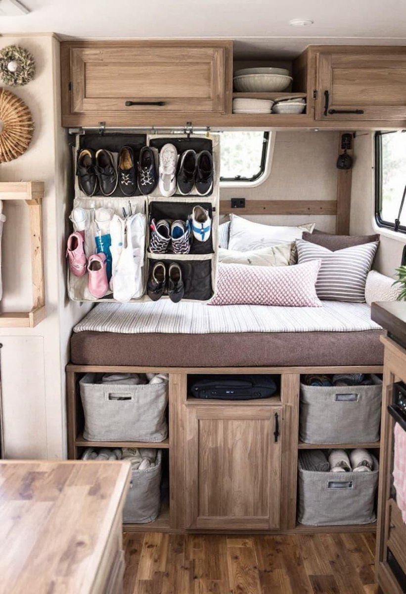 Organized RV interior storage