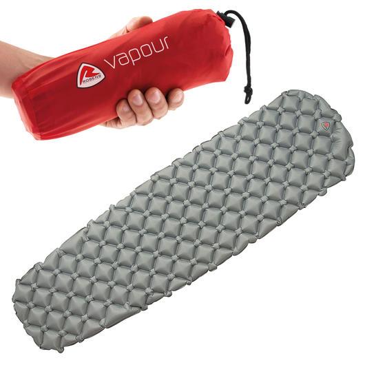Inflatable sleeping pad outdoors