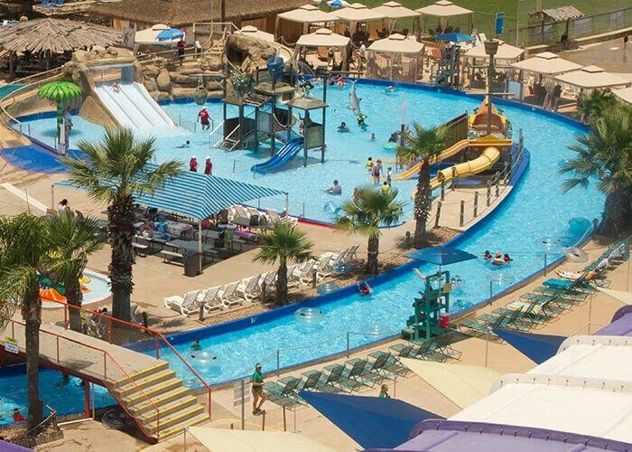 RV parks with lazy rivers luxury resort pool terrace