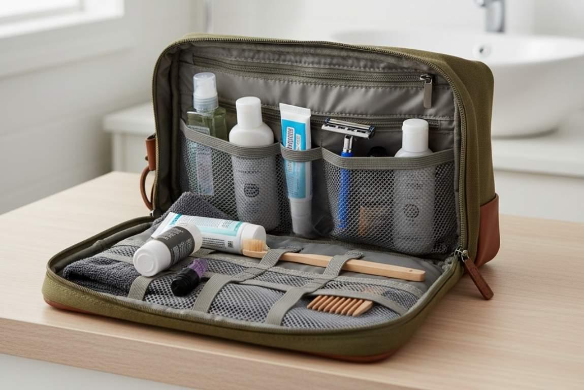 Travel toiletry bag essentials