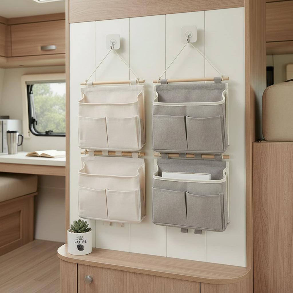 RV wall mounted storage organizers