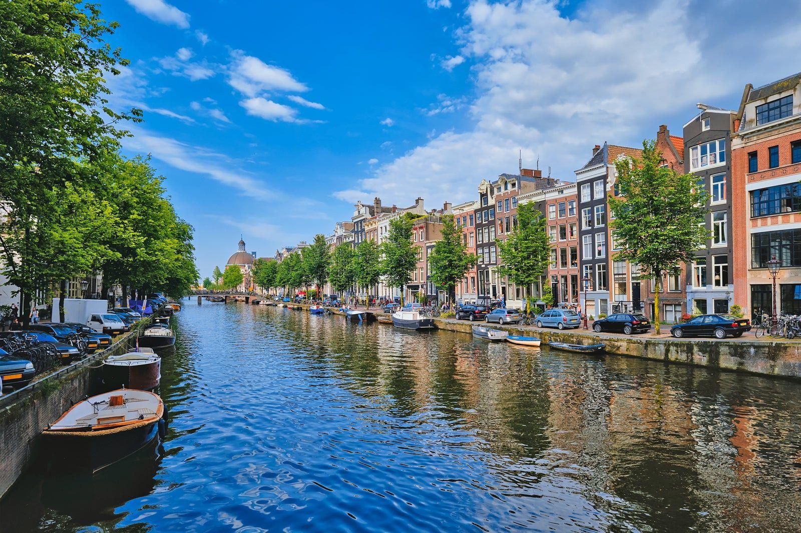 Amsterdam canals and historic houses