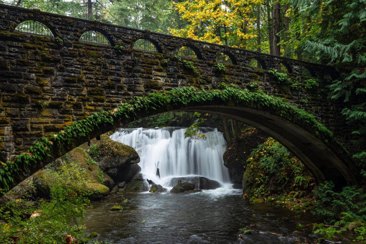 Whatcom Falls park waterfall