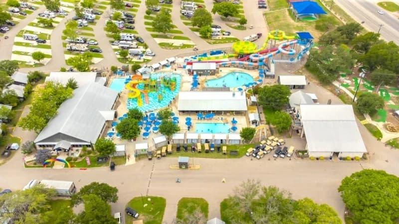 RV parks with lazy rivers large resort recreation pool